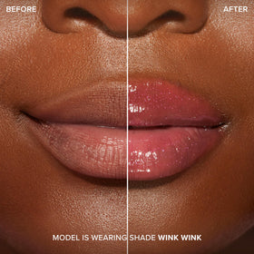 Too Faced Lip Injection Maximum Plump Neon Pink Sparkle in lifestyle setting