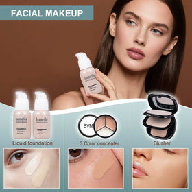 TooAemiS All in One Makeup Kit lifestyle scene with user applying makeup