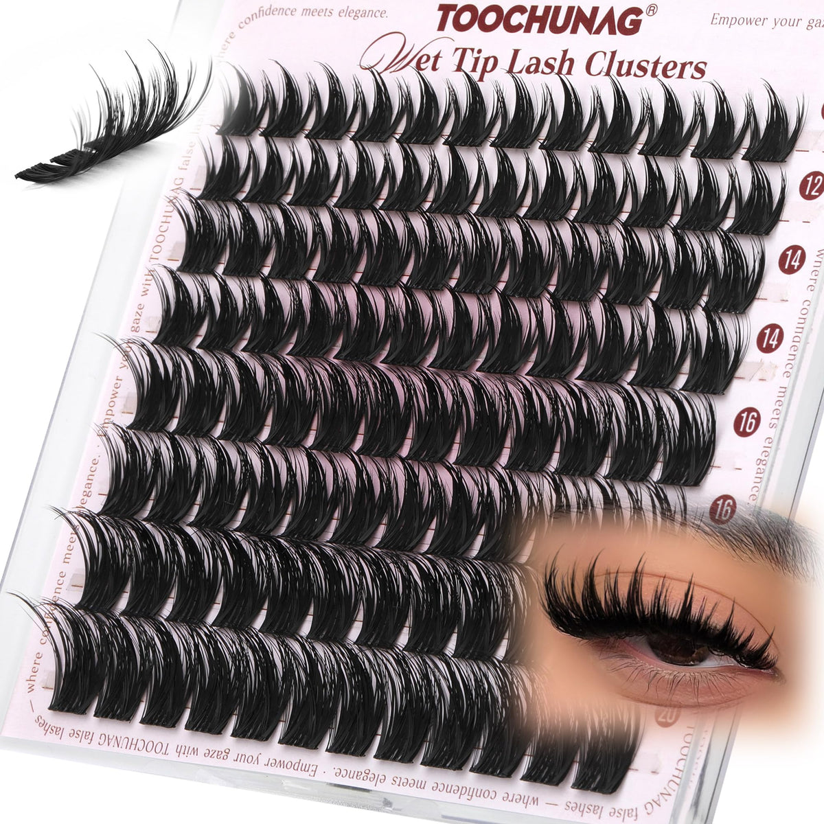 TOOCHUNAG Anime Lash Clusters 12-20mm front view