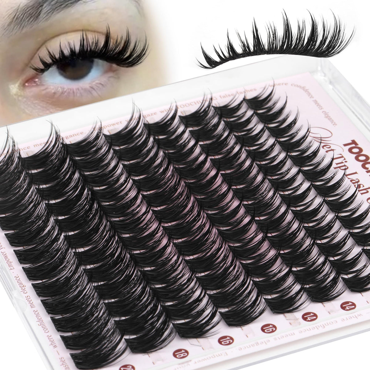 TOOCHUNAG Anime Lash Clusters side view