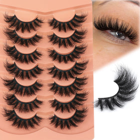 TOOCHUNAG Fluff Eyelashes 8D Faux Mink front view