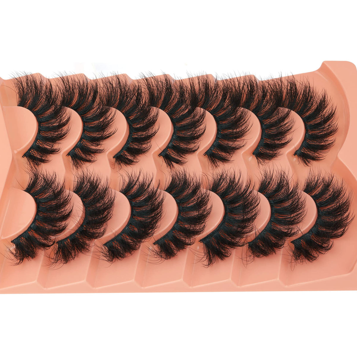 TOOCHUNAG Fluff Eyelashes 8D Faux Mink on model