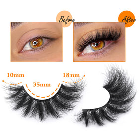 TOOCHUNAG Fluff Eyelashes 8D Faux Mink side view
