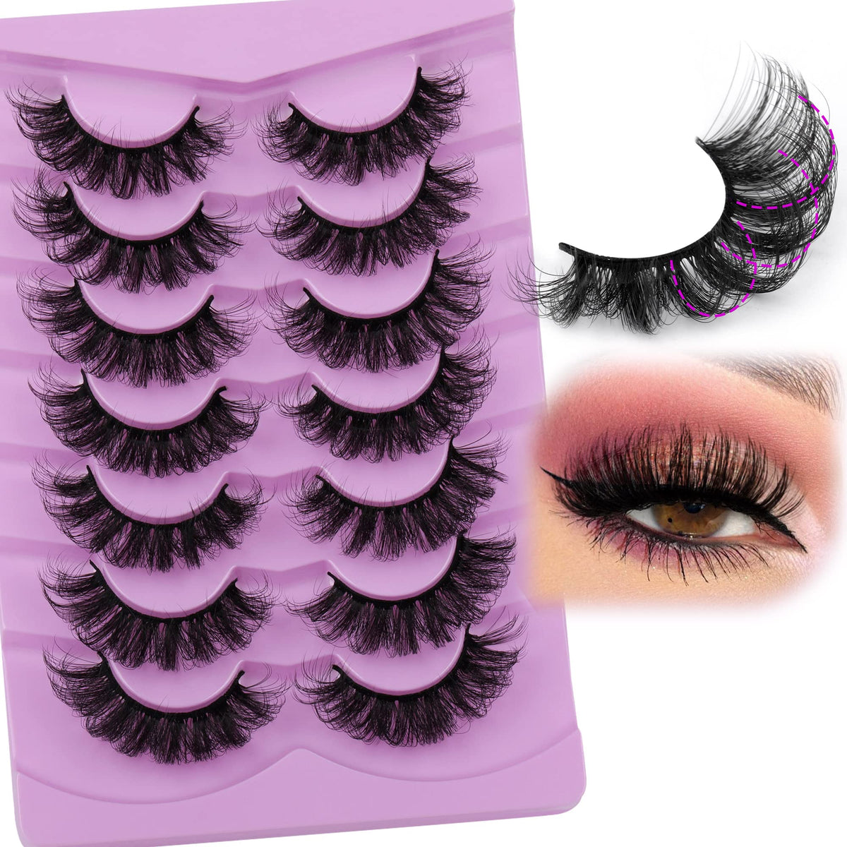 TOOCHUNAG Fluff Lashes with comfortable lash band