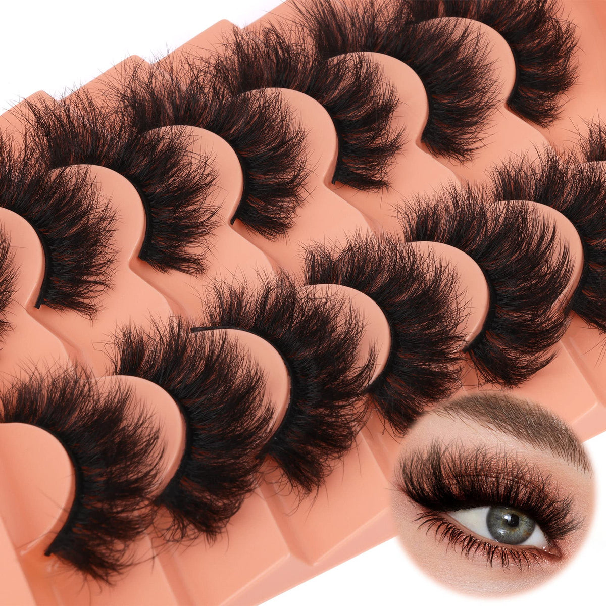 TOOCHUNAG Fluff Mink Lashes 18mm front view