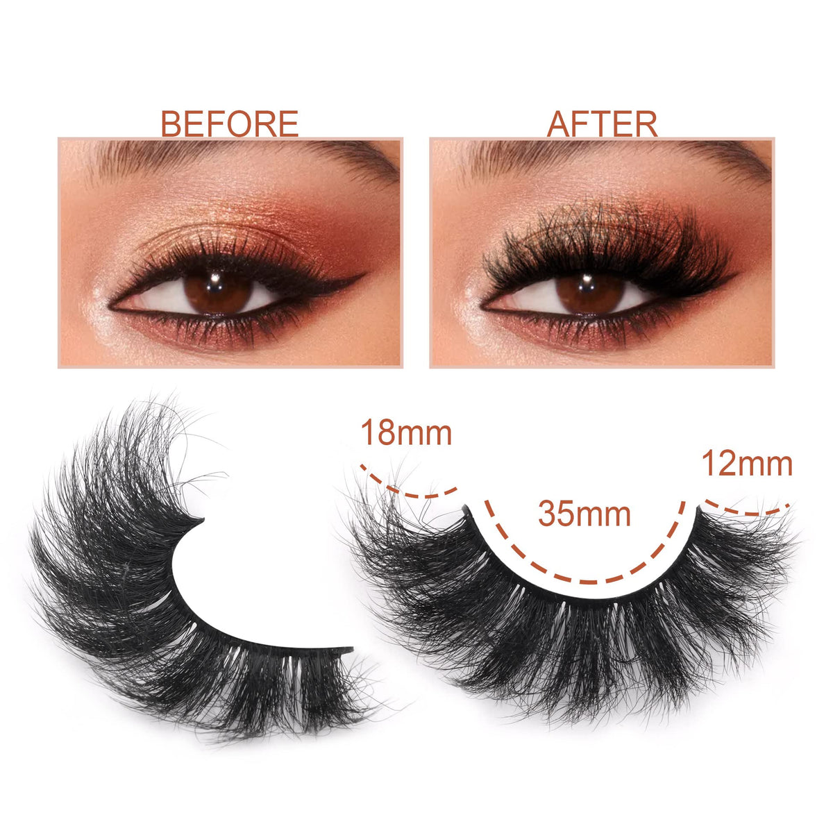 TOOCHUNAG Fluff Mink Lashes side view