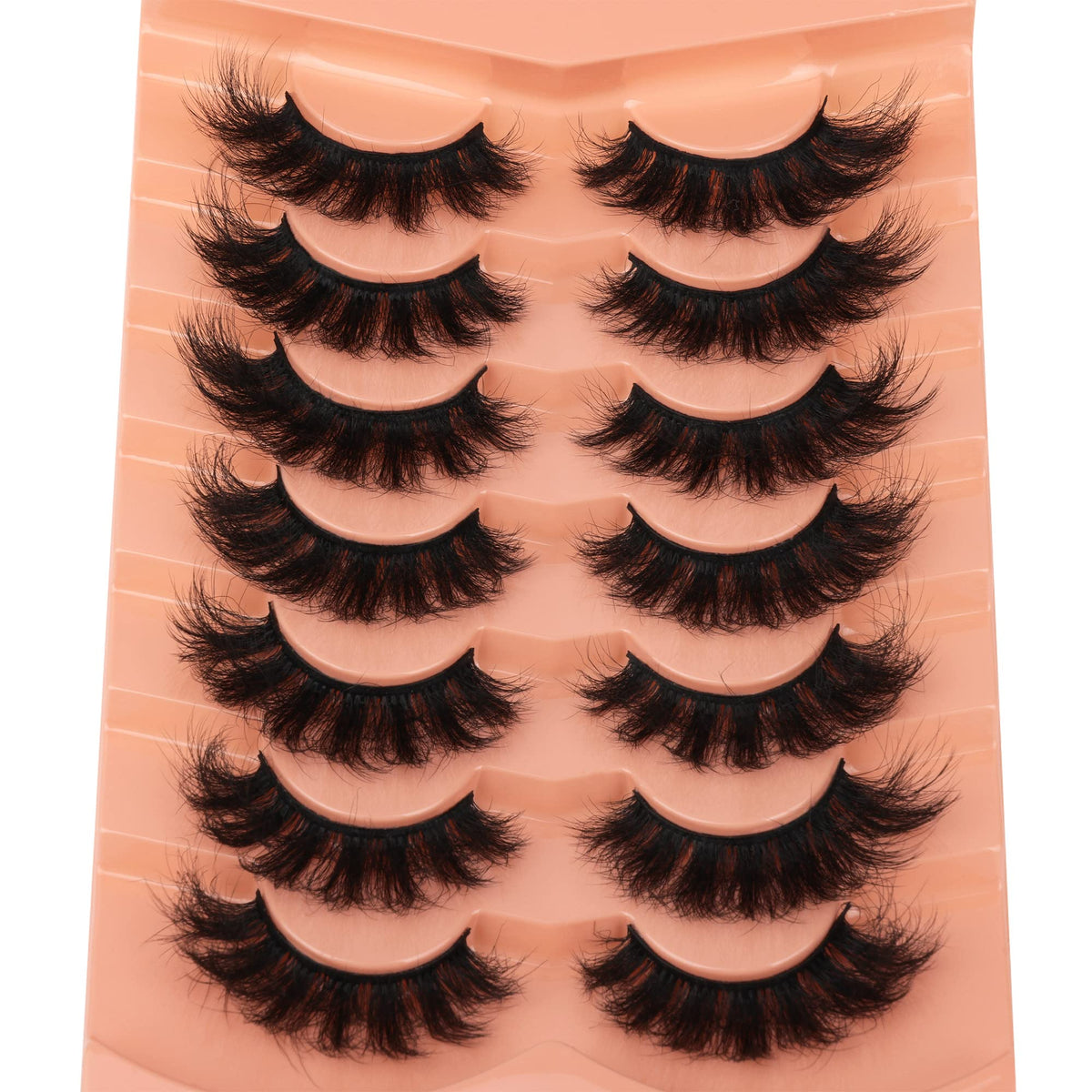 TOOCHUNAG Fluff Mink Lashes with makeup tools