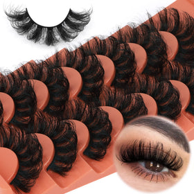 TOOCHUNAG Fluffy False Eyelashes pack front view