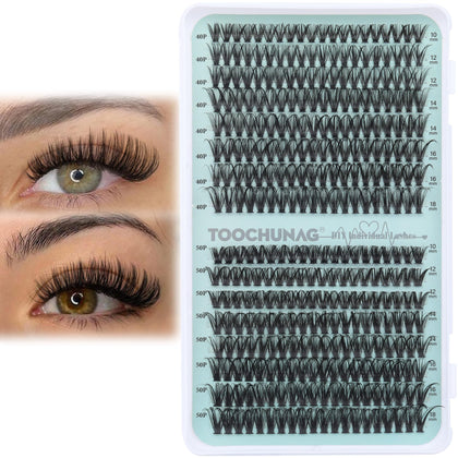 TOOCHUNAG Individual Cluster Lashes front view with packaging