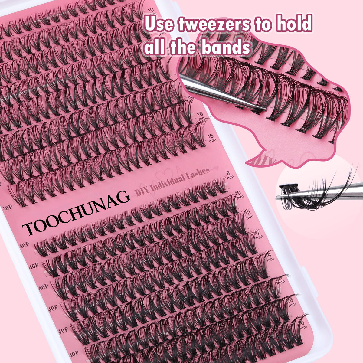 TOOCHUNAG Lash Clusters 8-16MM length options