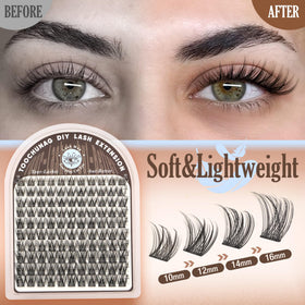 TOOCHUNAG Lash Clusters in various lengths displayed together