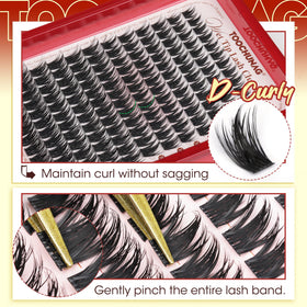 TOOCHUNAG Lash Clusters Kit with lash bond and seal products