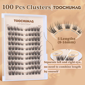 TOOCHUNAG Lash Clusters packaging with lash details