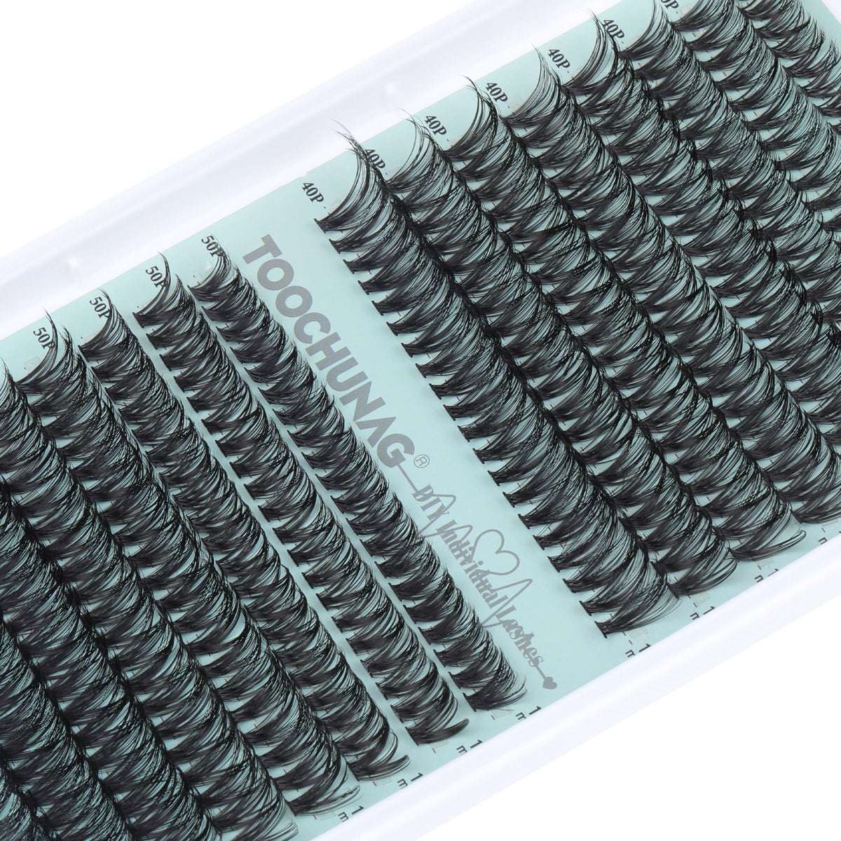 TOOCHUNAG lash clusters with fine hot-melt bands