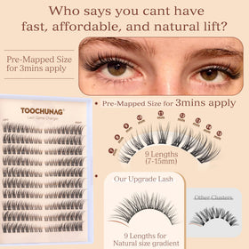 TOOCHUNAG lash clusters with tweezers