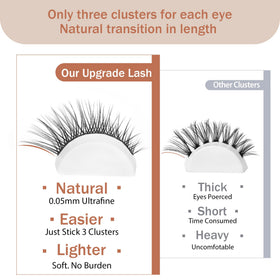 TOOCHUNAG Lash Clusters with tweezers for application