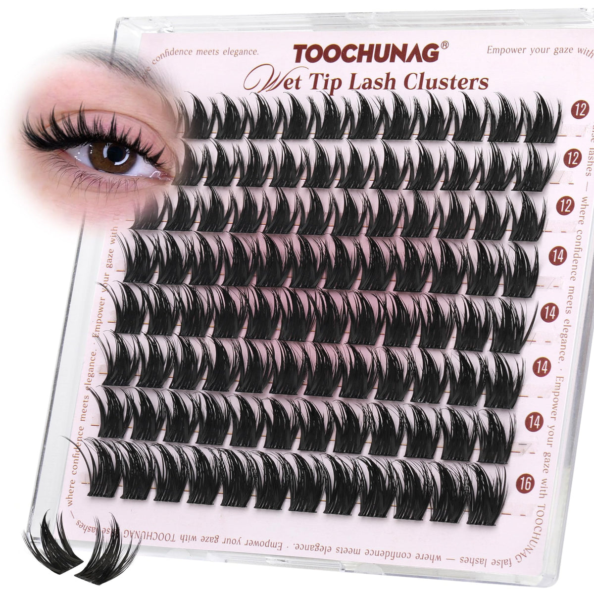 TOOCHUNAG Manga Lash Clusters front view in packaging