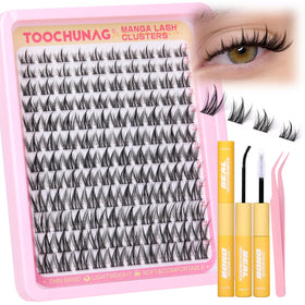 TOOCHUNAG Manga Lash Clusters Kit front view with 120pcs