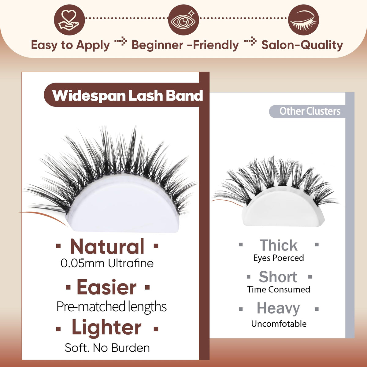 TOOCHUNAG Manga Lash Clusters on model's eyes
