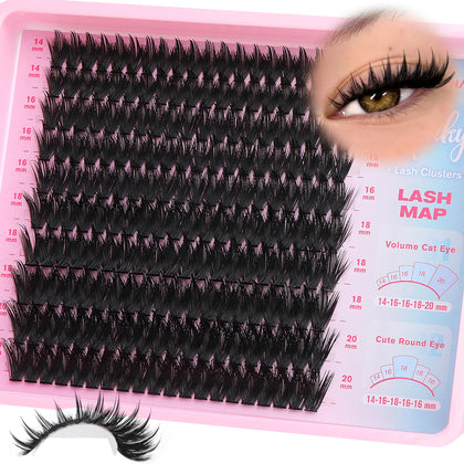 TOOCHUNAG Manga Lash Clusters spiky design front view
