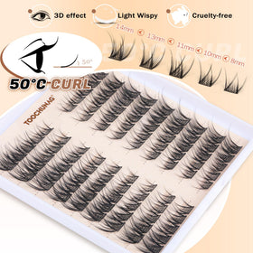 TOOCHUNAG Natural Lash Clusters displayed with lash applicator