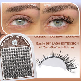 TOOCHUNAG Spiky Lash Clusters in hand for application