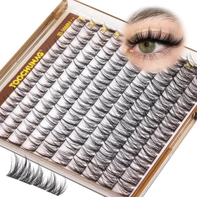 TOOCHUNAG Wispy Lash Clusters front view with spiky design