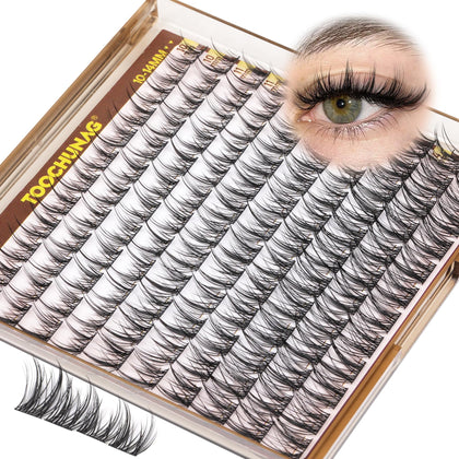 TOOCHUNAG Wispy Lash Clusters front view with spiky design