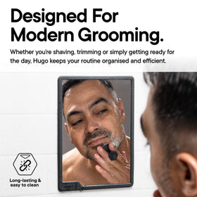 TOOLETRIES Hugo Maxi Shower Mirror horizontal mounting option