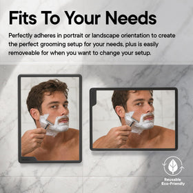 TOOLETRIES Hugo Maxi Shower Mirror in a modern bathroom setting