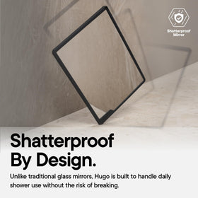 TOOLETRIES Hugo Maxi Shower Mirror with fog-resistant surface