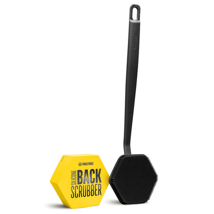 TOOLETRIES Silicone Back Scrubber charcoal front view