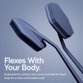 TOOLETRIES Silicone Back Scrubber Glacier with flexible silicone bristles