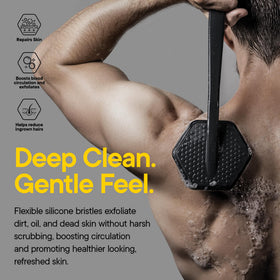 TOOLETRIES Silicone Back Scrubber in shower setting