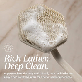 TOOLETRIES Silicone Back Scrubber in shower setting