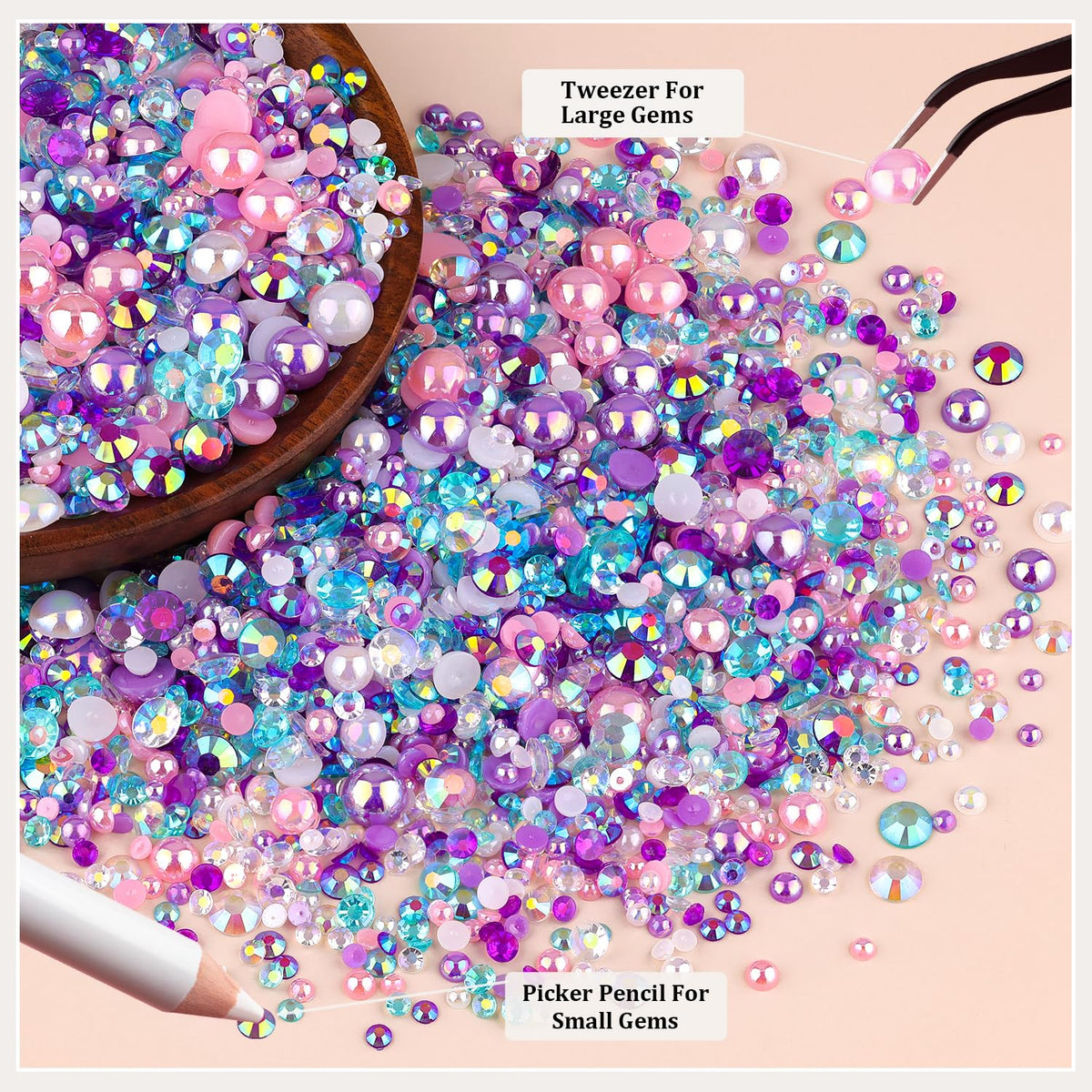 Tools included in TINKRSTUFF pearls and rhinestones set