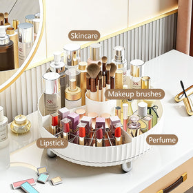 Top view of Anyoifax 360 Rotating Makeup Organizer