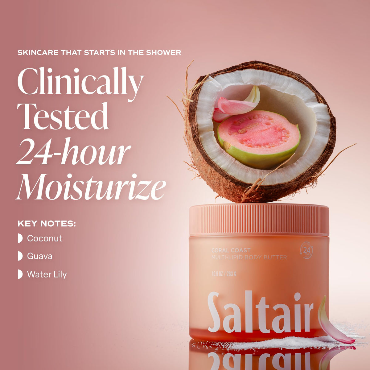Top view of Saltair Multi-Lipid Body Butter open