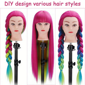 TopDirect hair mannequin head side view showing hair length