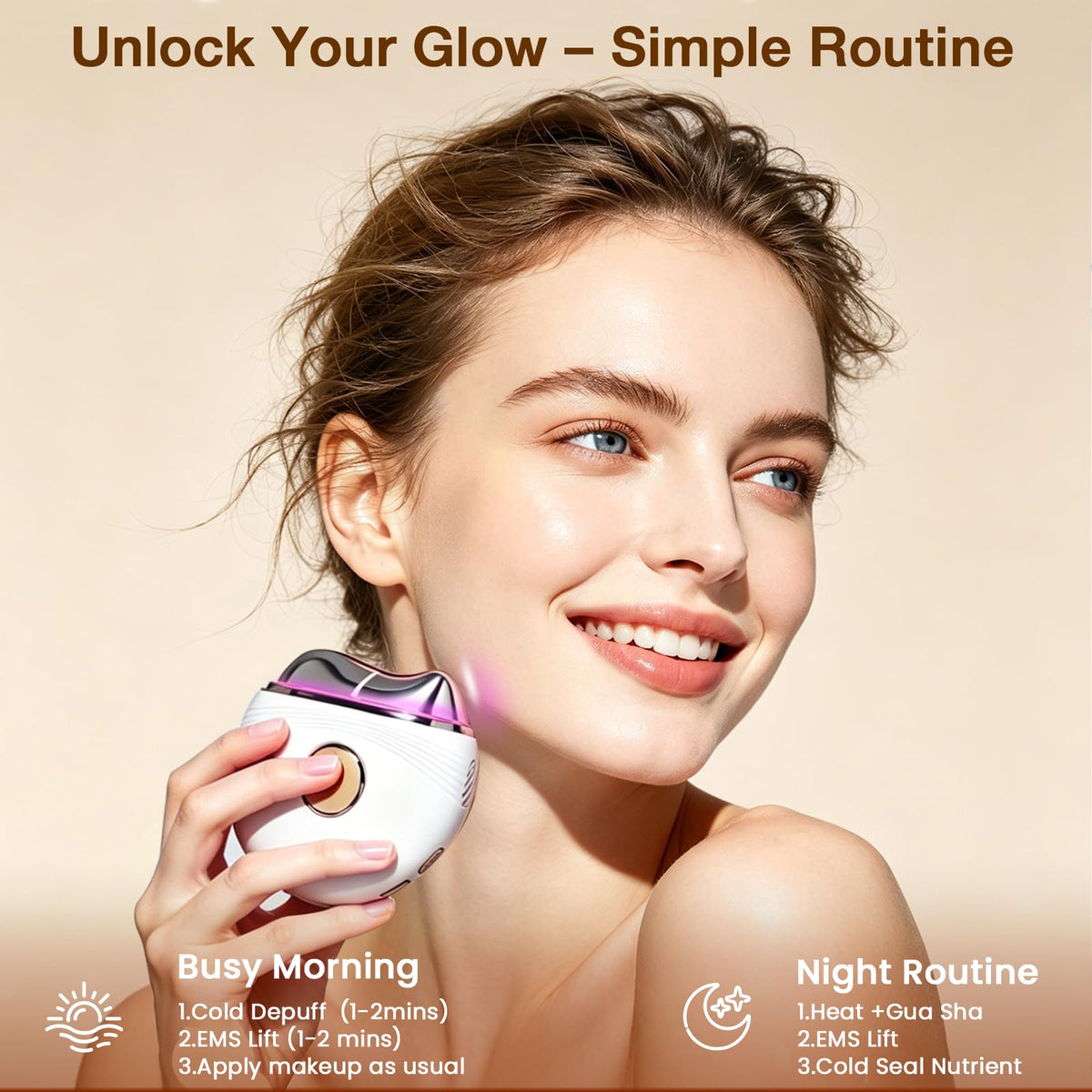 Topealk Gua Sha Tool alongside skincare products