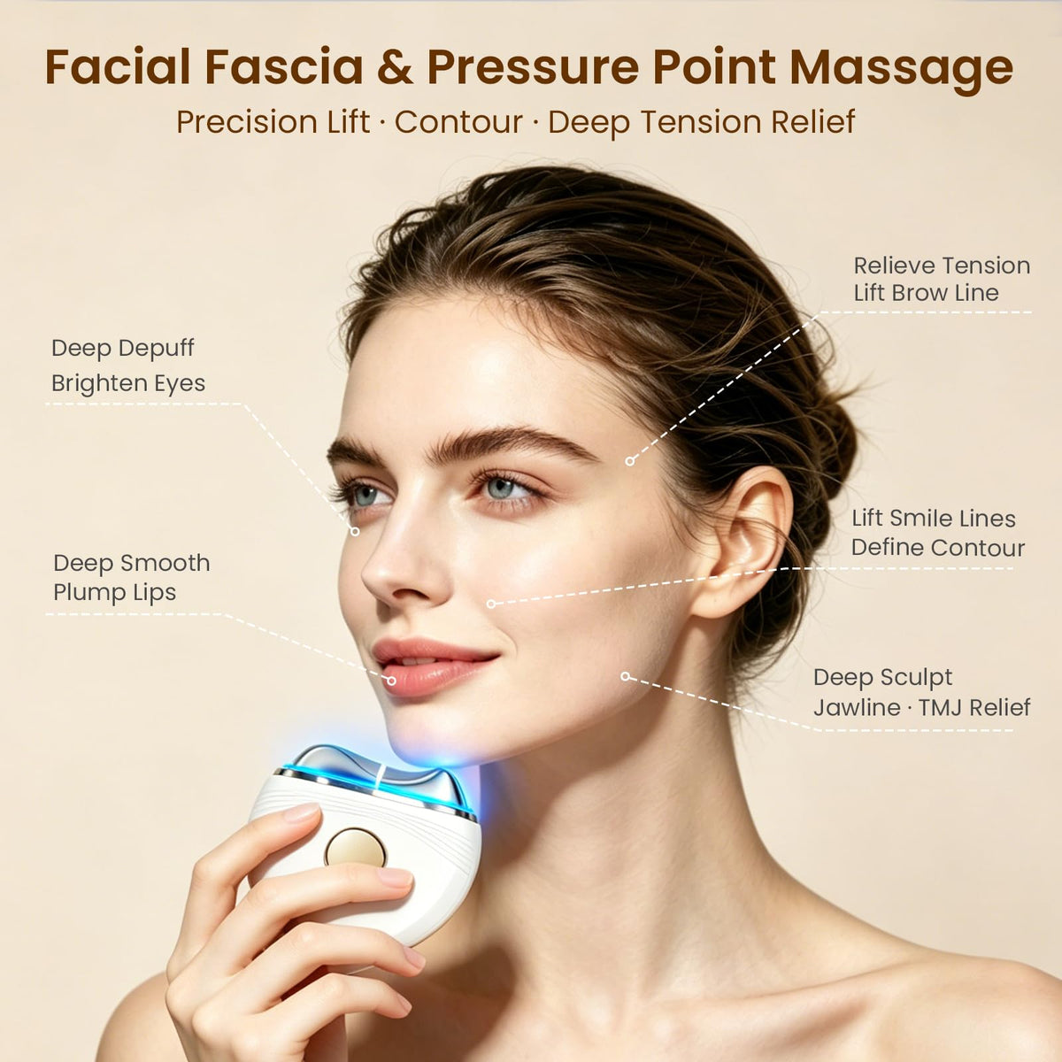 Topealk Gua Sha Tool showing cooling feature in action
