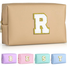 TOPEAST Cosmetic Travel Bag front view with personalised patch