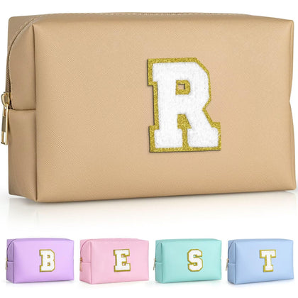 TOPEAST Cosmetic Travel Bag front view with personalised patch