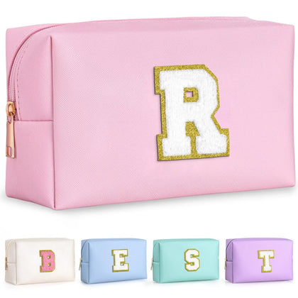 TOPEAST Cosmetic Travel Bag pink model front view