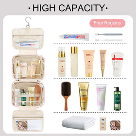 TOPEAST Hanging Toiletry Bag side view demonstrating compact design