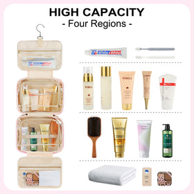 TOPEAST Hanging Travel Toiletry Bag in a travel setting