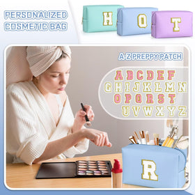 TOPEAST Preppy Makeup Bag open showcasing interior