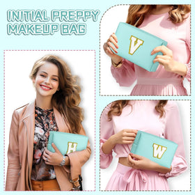 TOPEAST Travel Makeup Bag with various toiletries inside