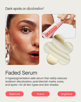 Topicals Faded Brightening Serum application on skin