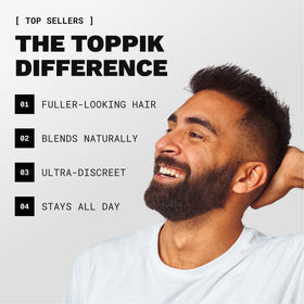 TOPPIK Hair Building Fibers Dark Brown 27.5g application process